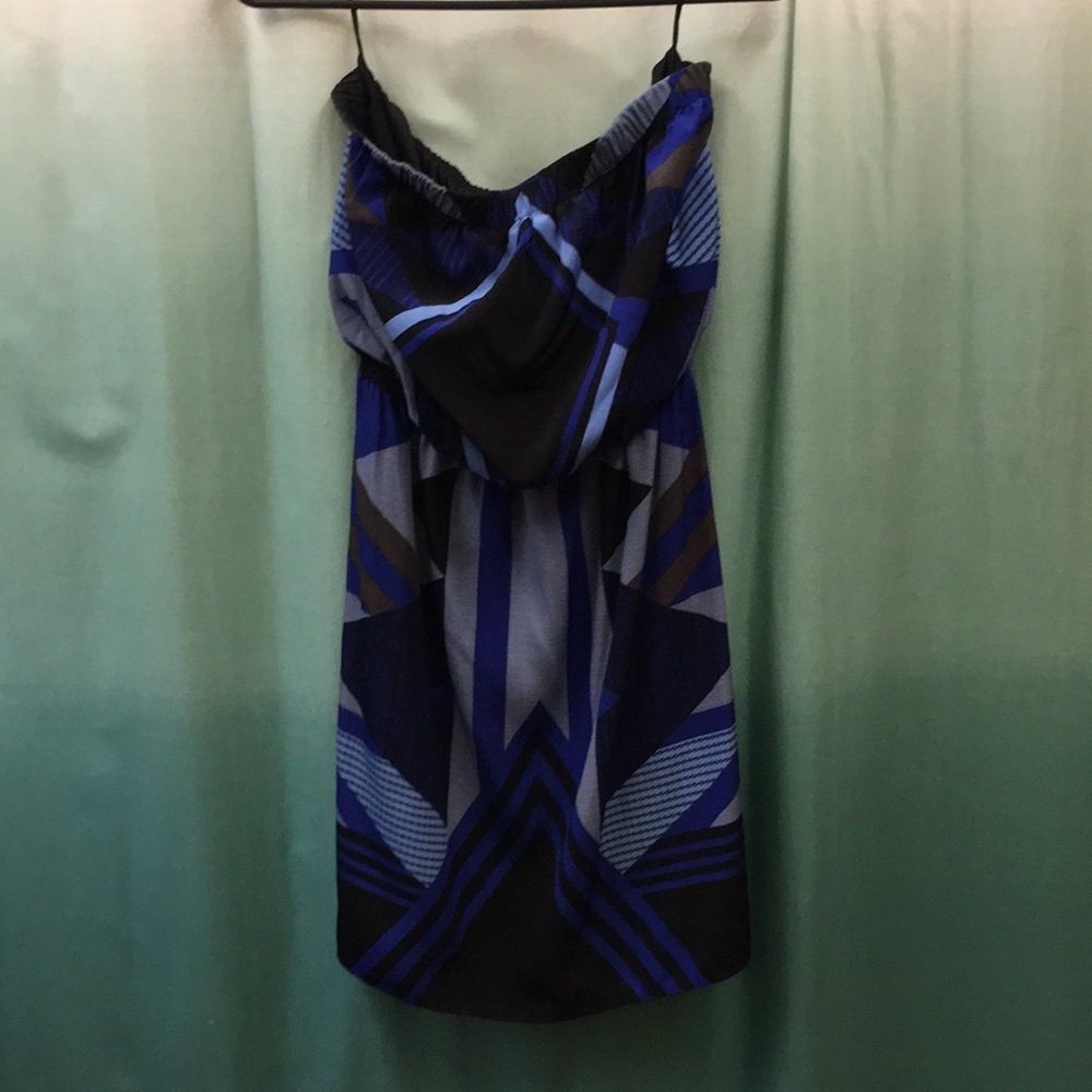 Express strapless print dress (size m)